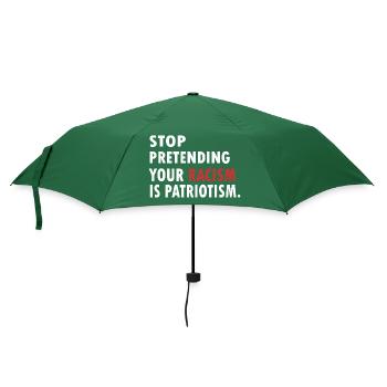 STOP Racism Patriotist - Umbrella (small) - bottlegreen - Front
