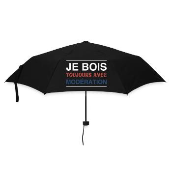 Ich trinke immer in Maßen - Regenschirm (klein) - Schwarz - Vorne
