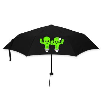 2 Cactus Paire Plantes Cactus Épineux Amour - Parapluie standard - noir - Devant
