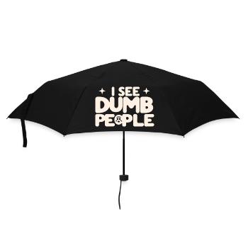 I See Dumb People 5 - Regenschirm (klein) - Schwarz - Vorne
