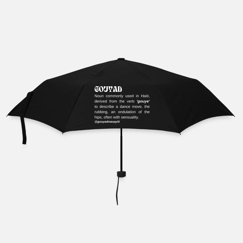 GOUYAD ENG blanc sur transparent 04k - Parapluie standard - noir