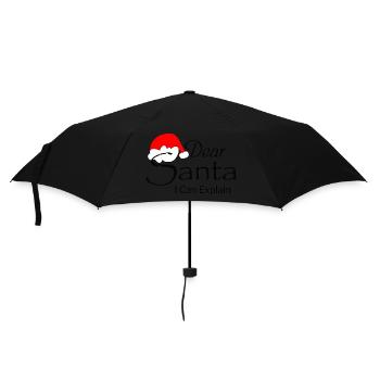 Dear Santa I Can Explain - Regenschirm (klein) - Schwarz - Vorne