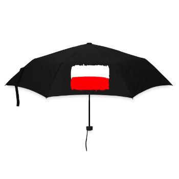 Drapeau polonais de la Pologne Drapeau PL - Parapluie standard - noir - Devant