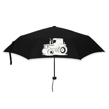 Traktor - Regenschirm (klein) - Schwarz - Vorne