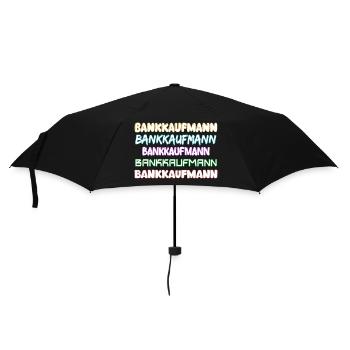 Gift for banker - Umbrella (small) - black - Front