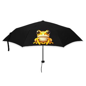 Frosch - Regenschirm (klein) - Schwarz - Vorne