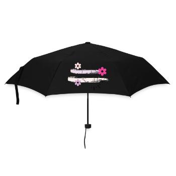 Minimalist Butterfly & Floral Art - Umbrella (small) - black - Front