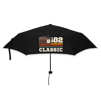 Jubiläum 1982 Retro-Klassiker - Regenschirm (klein) - Schwarz - Vorne