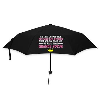 Enfant Future Grande Soeur Drôle Annonce Licorne - Parapluie standard - noir - Devant