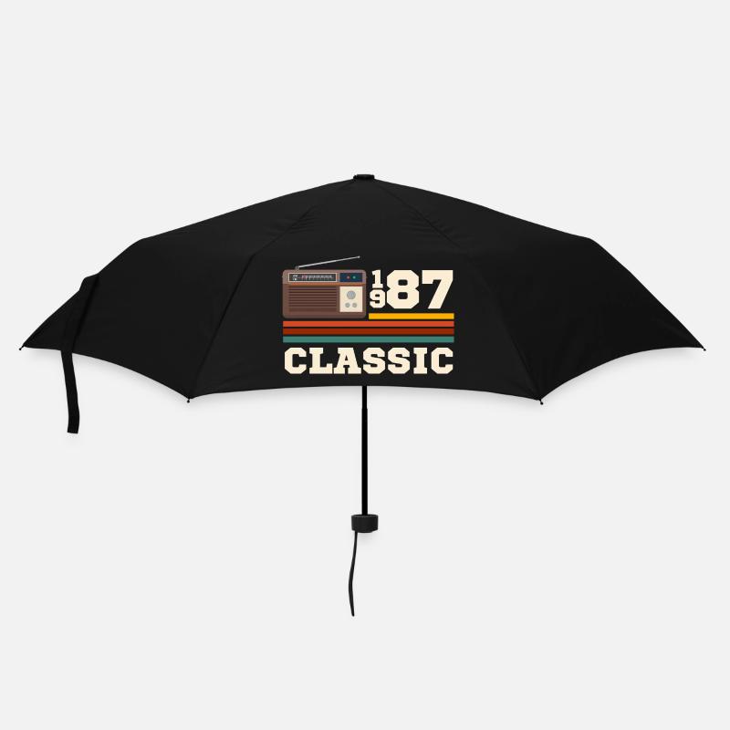 Anniversaire 1987 retro classic - Parapluie standard - noir