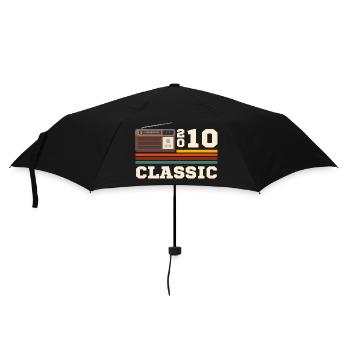 Jubiläum 2010 Retro Klassiker - Regenschirm (klein) - Schwarz - Vorne
