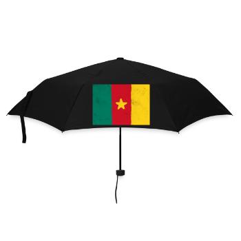 Flagge von Kamerun - Regenschirm (klein) - Schwarz - Vorne