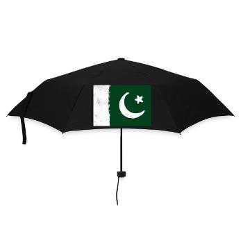 Flagge von Pakistan - Regenschirm (klein) - Schwarz - Vorne
