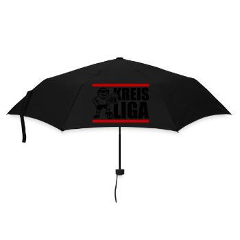 Kreisliga Fussball - Regenschirm (klein) - Schwarz - Vorne