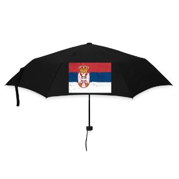 Drapeau de la Serbie - Parapluie standard - noir - Devant