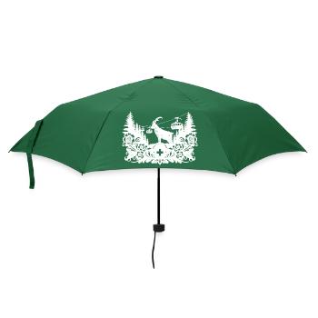 Steinbock_1_white_ - Umbrella (small) - bottlegreen - Front