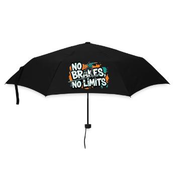 No Brakes, No Limits Urban Skater Street Fashion - Umbrella (small) - black - Front