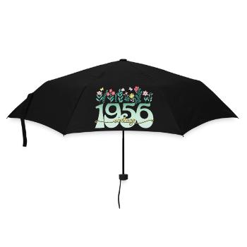 1956 Flowers 70 Years Anniversary Woman - Umbrella (small) - black - Front