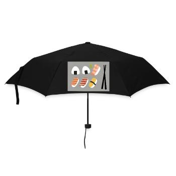 Ensemble d’illustrations de sushis minimalistes - Parapluie standard - noir - Devant