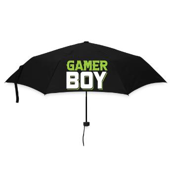 Gamer Boy - Regenschirm (klein) - Schwarz - Vorne