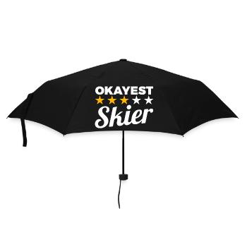 Okayest Skier - Regenschirm (klein) - Schwarz - Vorne