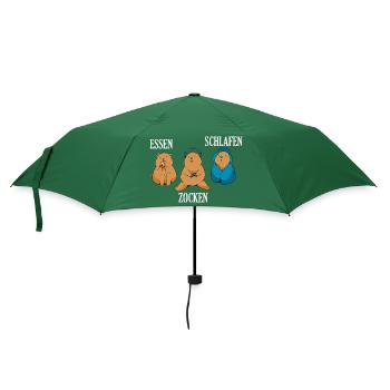 Nourriture Gaming Sleeping Gamer Dicton - Parapluie standard - vert bouteille - Devant