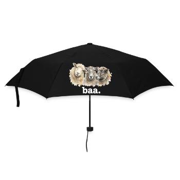 Sheep Baa Funny Sheep Lover Funny Baa - Umbrella (small) - black - Front