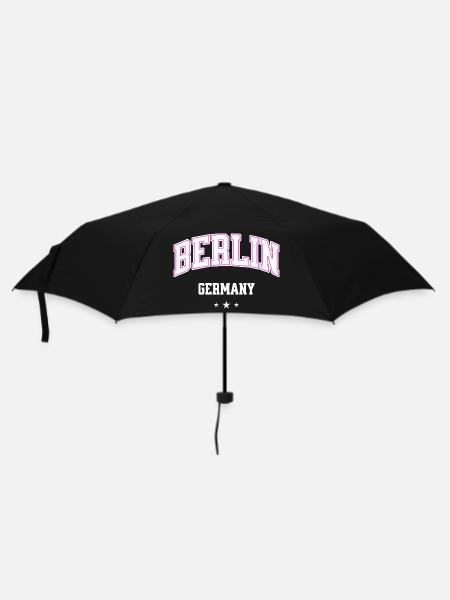 Berlin Pink Varsity Allemagne - Parapluie standard - noir