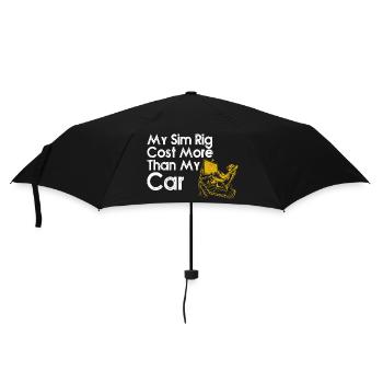 Sim Rig Cost More Than My Car - Umbrella (small) - black - Front