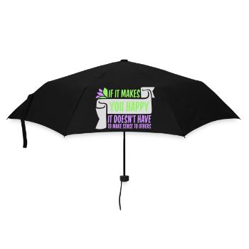 If Makes You Happy Sense Others Spruch Glück Frei - Umbrella (small) - black - Front