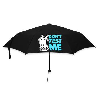 Ne me teste pas, chat coquin, citation drôle : logo - Parapluie standard - noir - Devant