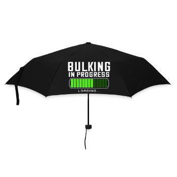 Bulking in Progress Fitness GYM Bodybuilding - Umbrella (small) - black - Front