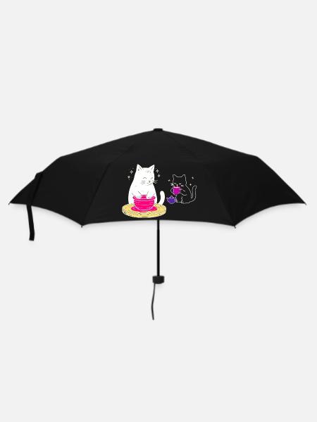 Artisan Cat Life – From Wheel to Tea - Umbrella (small) - black