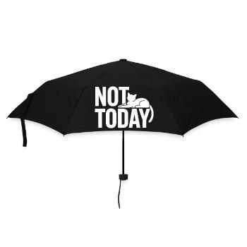 Cat Saying Not Today Office Cat Home Office Cat - Umbrella (small) - black - Front