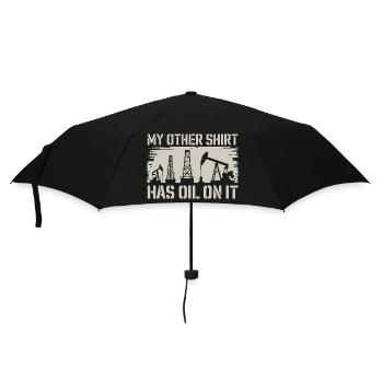 Humour Ölarbeiter Spruch Mon autre chemise est huilée - Parapluie standard - noir - Devant