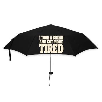 Burnt-out millennial, tired adult, - Umbrella (small) - black - Front