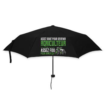 Assez fou pour aimer ça agriculteur humour - Parapluie standard - noir - Devant