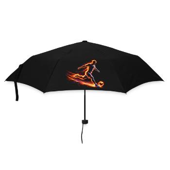 Soccer Player Energy Sport Design - Umbrella (small) - black - Front