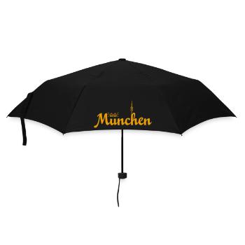 München – schönste Stadt der Welt in Bayern (gelb) - Regenschirm (klein) - Schwarz - Vorne