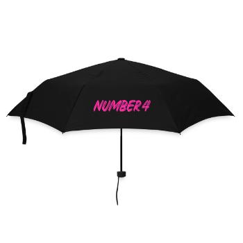 Numéro 4 - quatre - quatrième - quatrième - 4 - numéro 4 - Parapluie standard - noir - Devant
