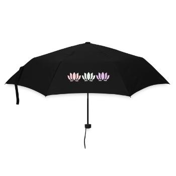 Lotus Flower Lotus Flowers Pastel Flower Blossom Yoga - Umbrella (small) - black - Front