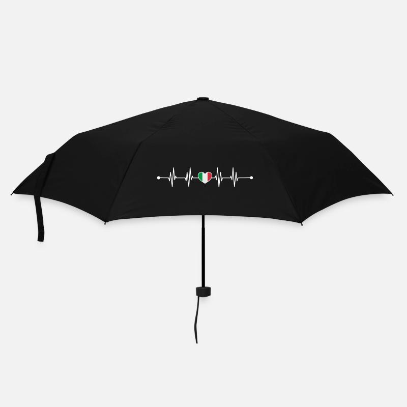 Italian Flag Heartbeat Design - Umbrella (small) - black