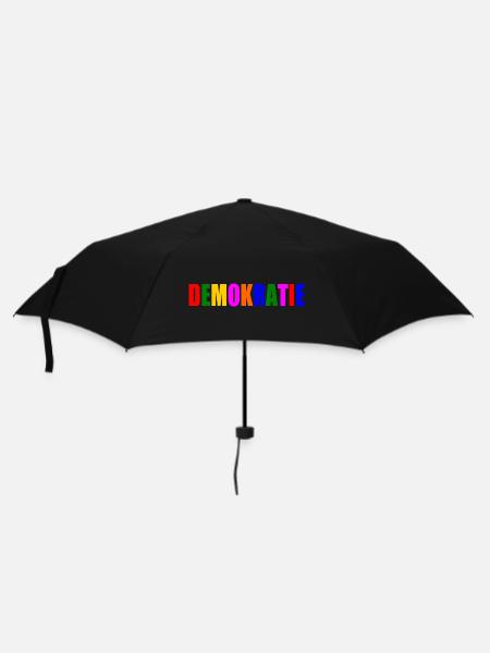 Demokratie - Regenschirm (klein) - Schwarz