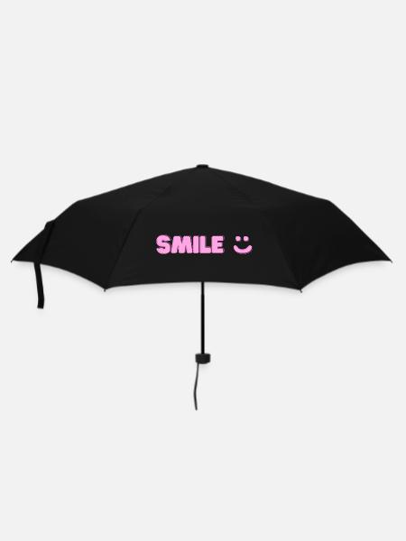 Smile print - Umbrella (small) - black