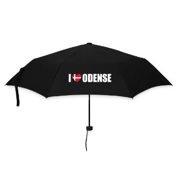 I love Odense Denmark - Umbrella (small) - black - Front