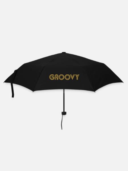 GROOVY Funk - Regenschirm (klein) - Schwarz