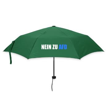 Nein zu afd - Regenschirm (klein) - Flaschengrün - Vorne