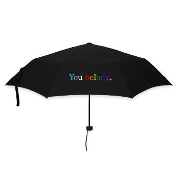You Belong LGBTQ - Regenschirm (klein) - Schwarz - Vorne