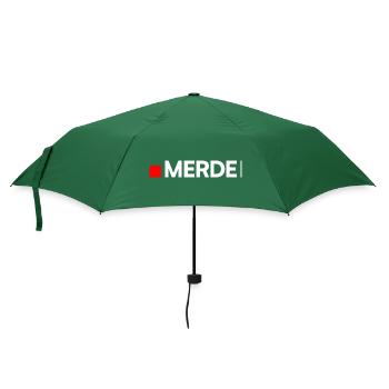 SHIT | Humor, minimalist reaction - Umbrella (small) - bottlegreen - Front