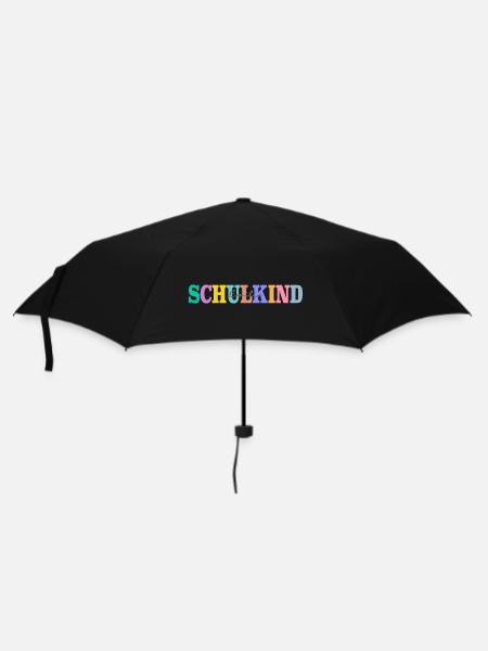 Schulkind mit Emilia - Regenschirm (klein) - Schwarz